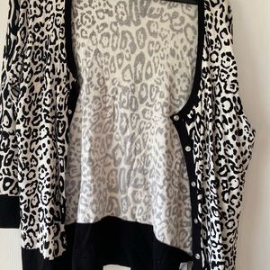 White House Black Market Cheetah Sweater